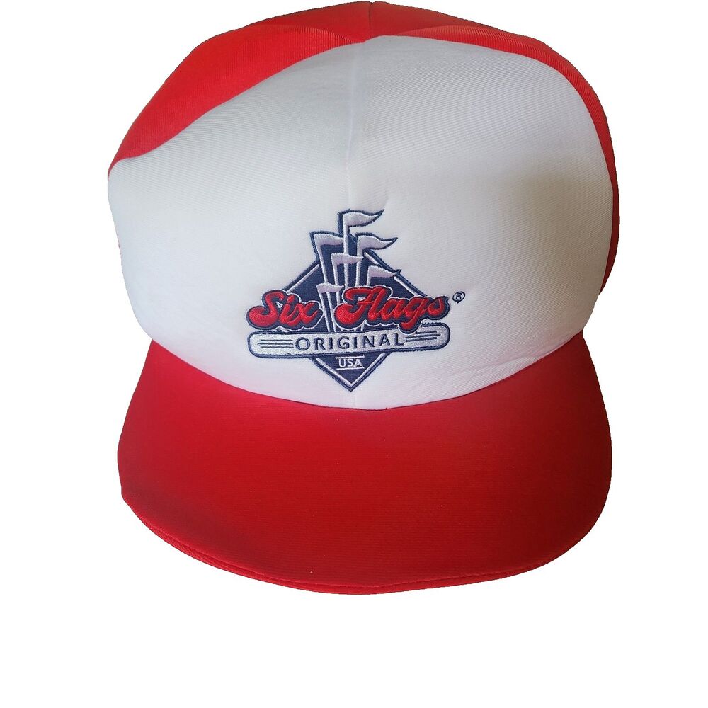 Original Jumbo Oversized Six Flags Theme Park Baseball Cap Hat